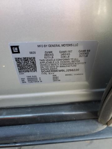 5GAERBKW9LJ298220 - 2020 BUICK ENCLAVE ESSENCE SILVER photo 13