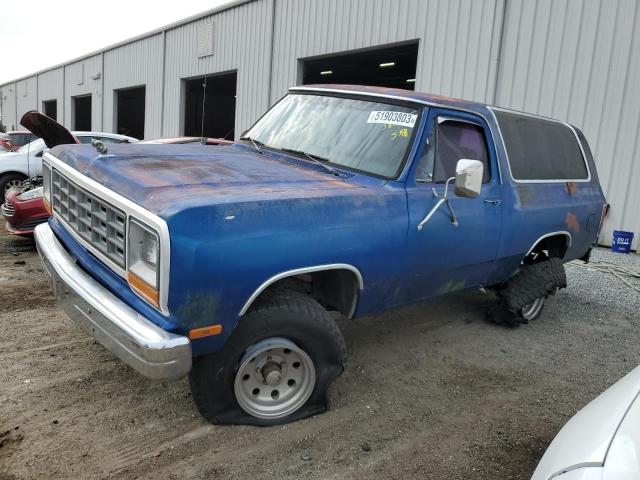 1B4GW12TXFS647624 - 1985 DODGE RAMCHARGER AW-100 BLUE photo 1