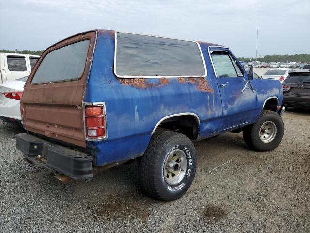 1B4GW12TXFS647624 - 1985 DODGE RAMCHARGER AW-100 BLUE photo 3