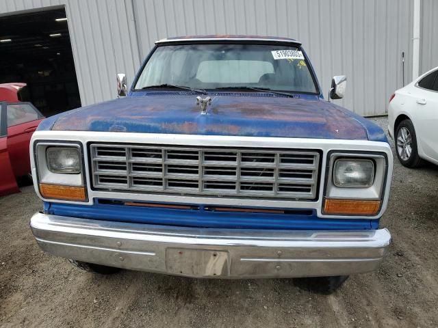 1B4GW12TXFS647624 - 1985 DODGE RAMCHARGER AW-100 BLUE photo 5