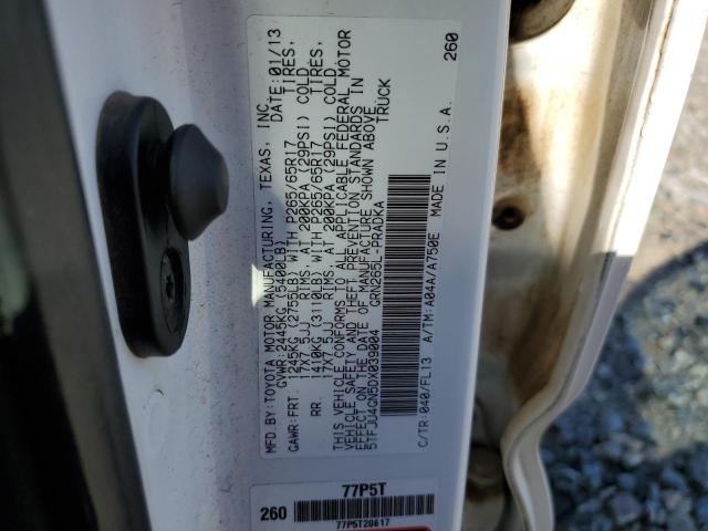 5TFJU4GN5DX039004 - 2013 TOYOTA TACOMA DOUBLE CAB PRERUNNER WHITE photo 13