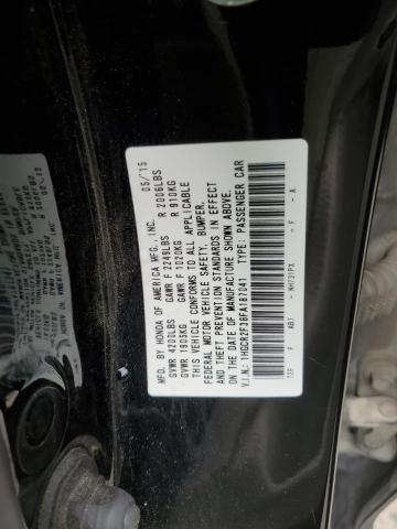 1HGCR2F38FA187041 - 2015 HONDA ACCORD LX BLACK photo 12