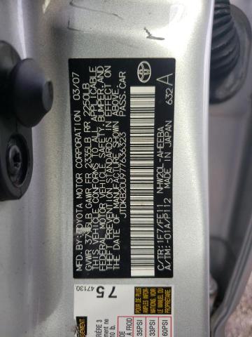 JTDKB20U977636323 - 2007 TOYOTA PRIUS SILVER photo 12