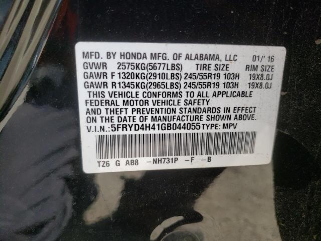 5FRYD4H41GB044055 - 2016 ACURA MDX TECHNOLOGY BLACK photo 13