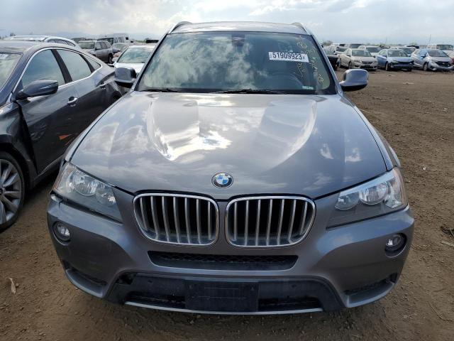 5UXWX9C54D0D04246 - 2013 BMW X3 XDRIVE28I GRAY photo 5