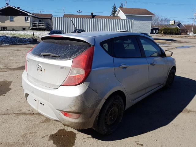 KMHCT5AE0DU135873 - 2013 HYUNDAI ACCENT GLS SILVER photo 3