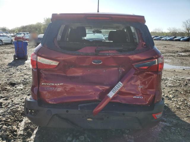 MAJ6P1UL2JC189482 - 2018 FORD ECOSPORT SE ბურგუნდია ფოტო 6