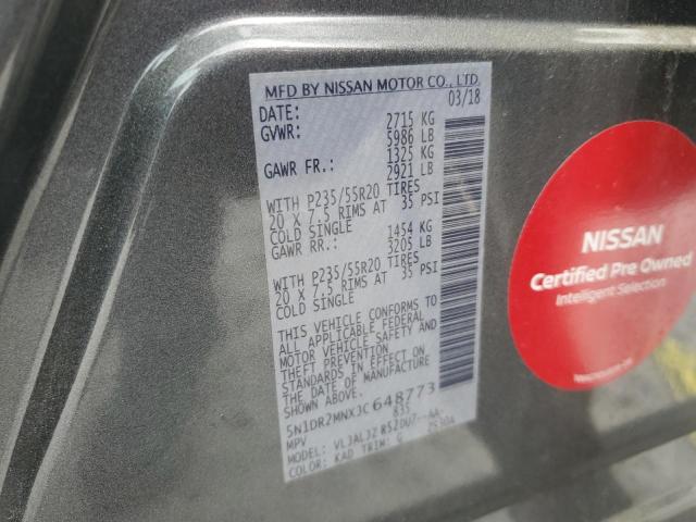 5N1DR2MNXJC648773 - 2018 NISSAN PATHFINDER S CHARCOAL photo 13