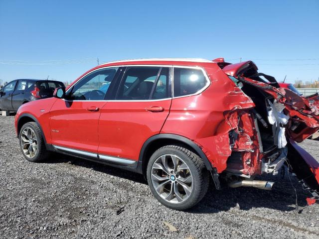 5UXWX9C51H0T07768 - 2017 BMW X3 XDRIVE28I RED photo 2