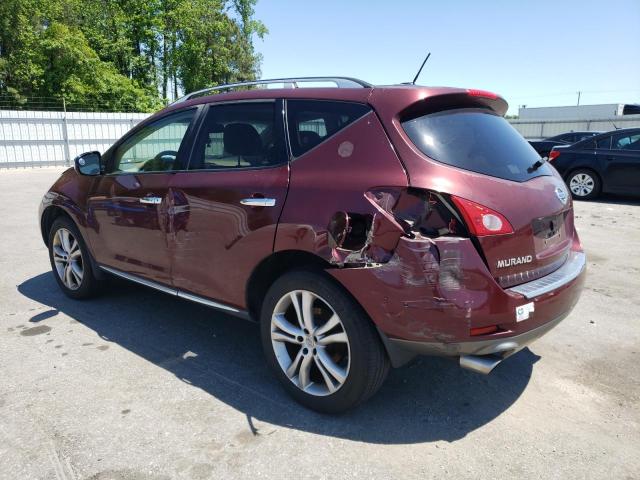 JN8AZ18W69W212912 - 2009 NISSAN MURANO S MAROON photo 2