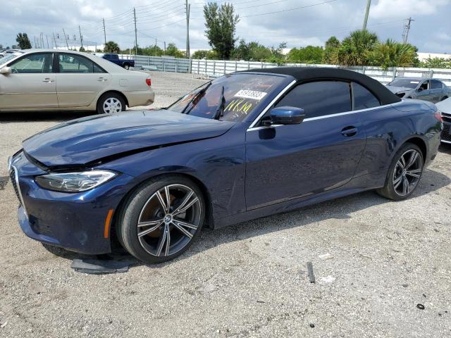 WBA23AT01NCJ36335 - 2022 BMW 430I BLUE photo 1