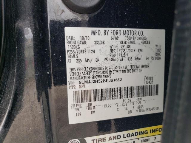 5LMJJ2H52BEJ01682 - 2011 LINCOLN NAVIGATOR შავი ფოტო 13