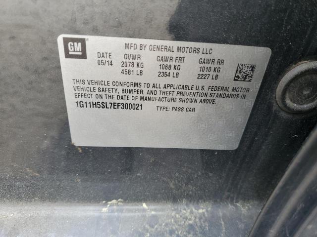 1G11H5SL7EF300021 - 2014 CHEVROLET MALIBU LTZ GRAY photo 12