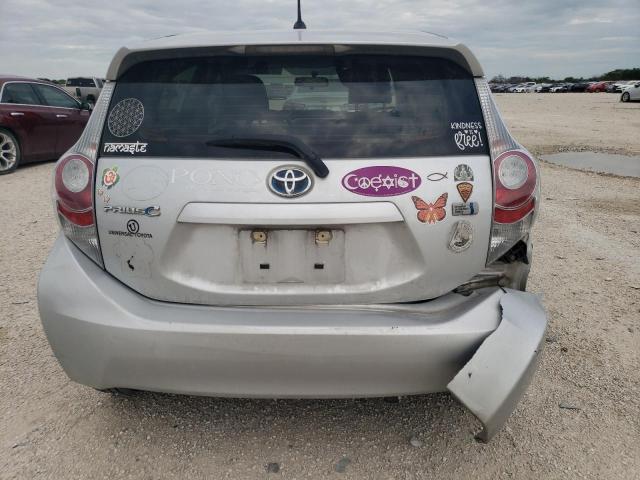 JTDKDTB38C1522556 - 2012 TOYOTA PRIUS C SILVER photo 6