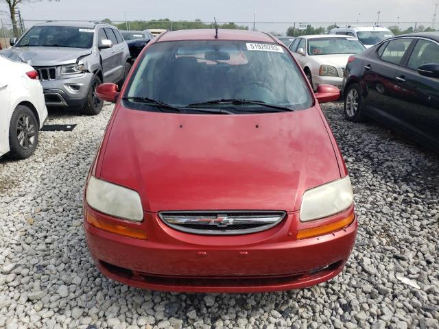 KL1TD66698B195278 - 2008 CHEVROLET AVEO BASE RED photo 5