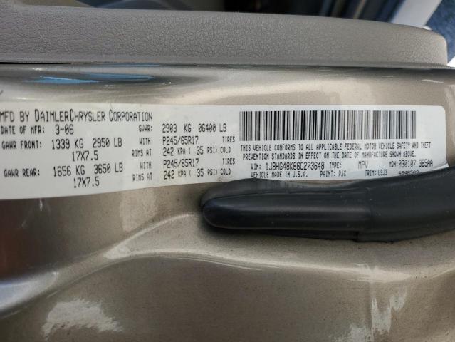 1J8HG48K66C273648 - 2006 JEEP COMMANDER GOLD photo 13