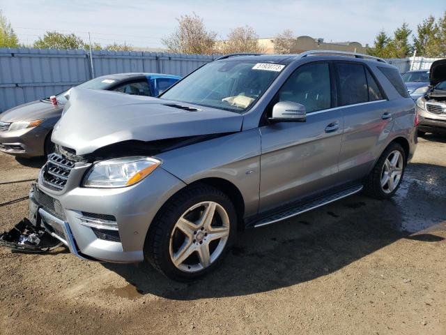 4JGDA2EB5CA049161 - 2012 MERCEDES-BENZ ML 350 BLUETEC GRAY photo 1