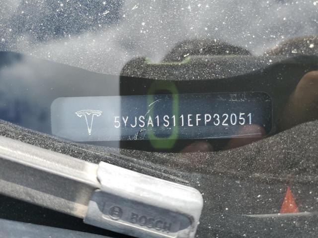 5YJSA1S11EFP32051 - 2014 TESLA MODEL S WHITE photo 13