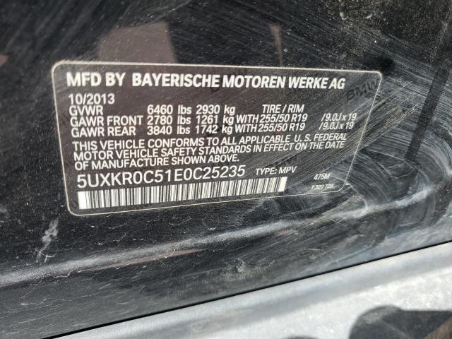 5UXKR0C51E0C25235 - 2014 BMW X5 XDRIVE35I BLACK photo 12