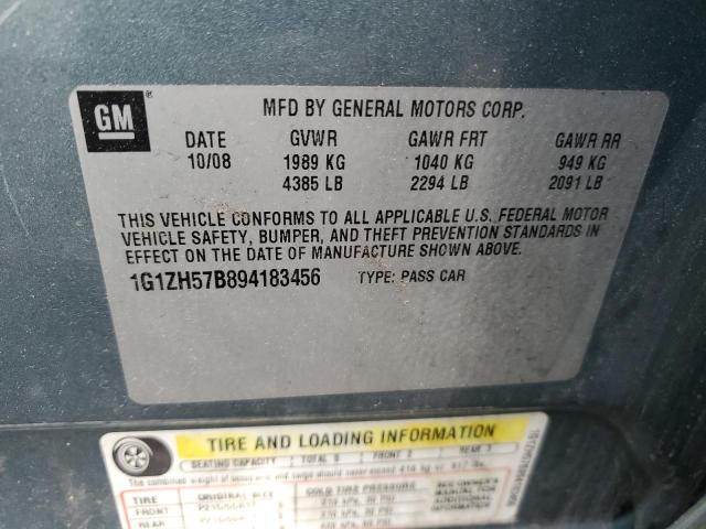 1G1ZH57B894183456 - 2009 CHEVROLET MALIBU 1LT 蓝色 照片 12