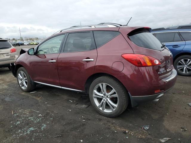 JN8AZ18W69W212053 - 2009 NISSAN MURANO S RED photo 2