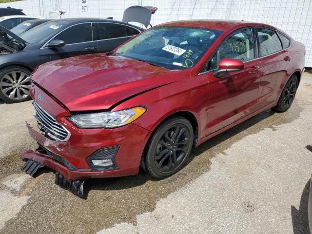 3FA6P0HD7KR169583 - 2019 FORD FUSION SE RED photo 1