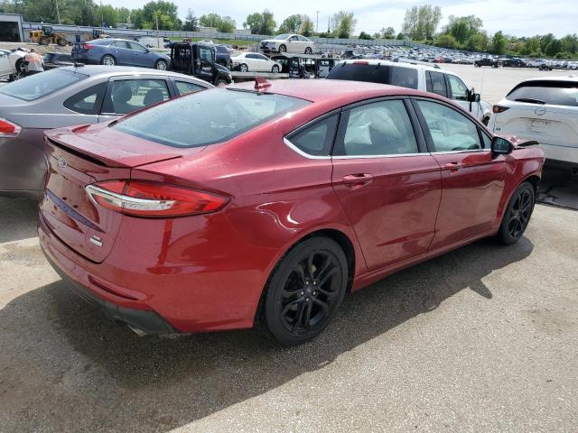 3FA6P0HD7KR169583 - 2019 FORD FUSION SE RED photo 3