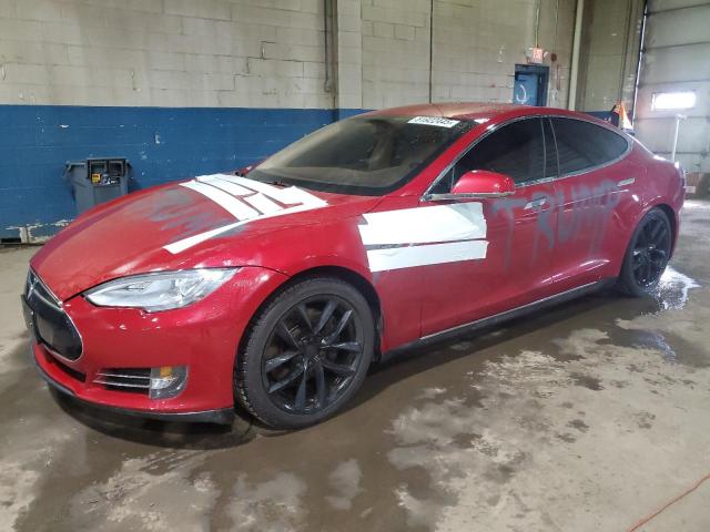 5YJSA1CNXDFP09352 - 2013 TESLA MODEL S RED photo 1
