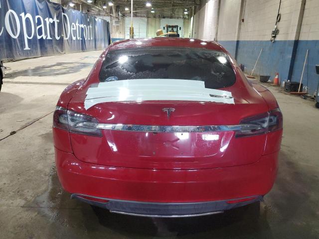 5YJSA1CNXDFP09352 - 2013 TESLA MODEL S RED photo 6