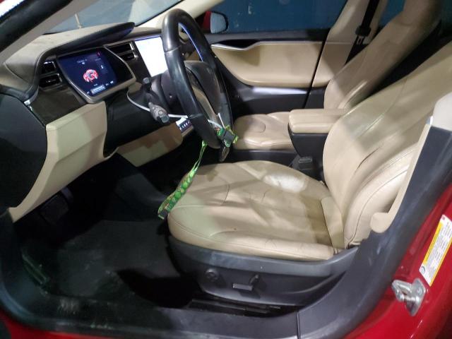 5YJSA1CNXDFP09352 - 2013 TESLA MODEL S RED photo 7