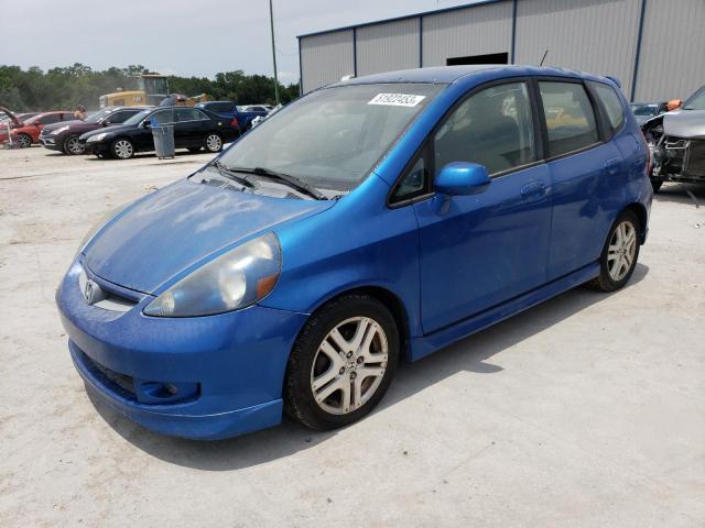 JHMGD38607S029251 - 2007 HONDA FIT S BLUE photo 1