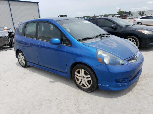 JHMGD38607S029251 - 2007 HONDA FIT S 蓝色 照片 4