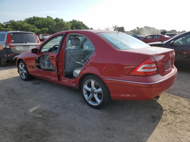 WDBRF40J65A786666 - 2005 MERCEDES-BENZ C 230K SPORT SEDAN RED photo 2