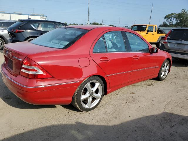 WDBRF40J65A786666 - 2005 MERCEDES-BENZ C 230K SPORT SEDAN RED photo 3