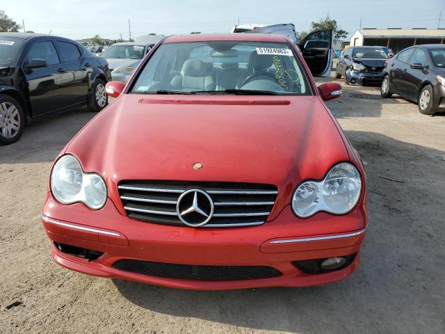 WDBRF40J65A786666 - 2005 MERCEDES-BENZ C 230K SPORT SEDAN RED photo 5