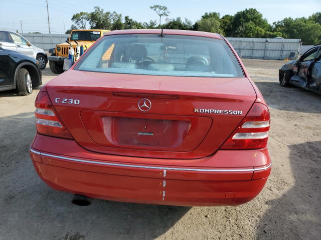 WDBRF40J65A786666 - 2005 MERCEDES-BENZ C 230K SPORT SEDAN RED photo 6