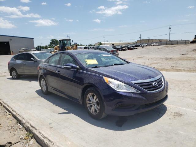 5NPEB4AC8EH912790 - 2014 HYUNDAI SONATA GLS BLUE photo 1