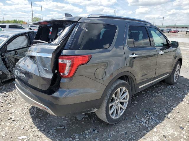 1FM5K8F87HGA18215 - 2017 FORD EXPLORER LIMITED GRAY photo 3