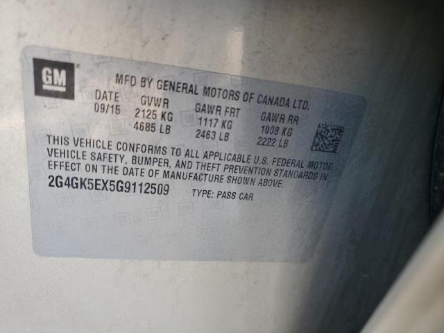 2G4GK5EX5G9112509 - 2016 BUICK REGAL 银色 照片 12