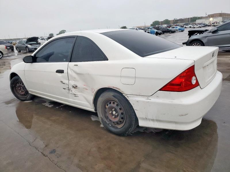 1HGEM22145L019217 - 2005 HONDA CIVIC DX VP WHITE photo 2