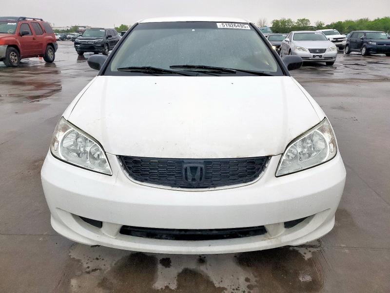 1HGEM22145L019217 - 2005 HONDA CIVIC DX VP WHITE photo 5