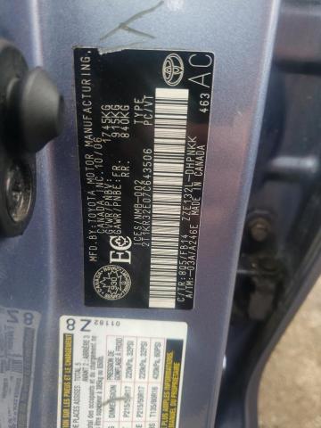 2T1KR32E07C643506 - 2007 TOYOTA COROLLA MA XR BLUE photo 13