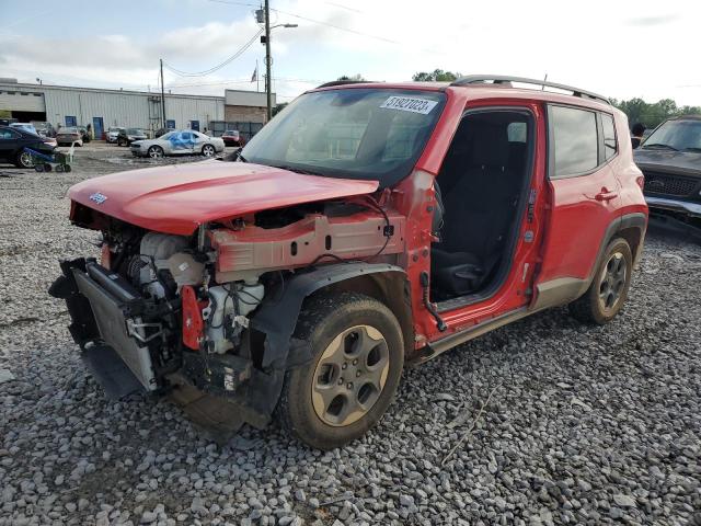 ZACCJAAB6JPG70096 - 2018 JEEP RENEGADE SPORT RED photo 1