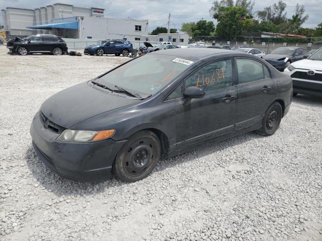 2HGFA16528H306433 - 2008 HONDA CIVIC LX BLACK photo 1