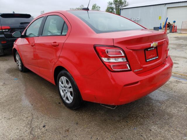1G1JB5SH2H4149084 - 2017 CHEVROLET SONIC LS RED photo 2