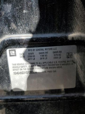 1G4G45G31GF283236 - 2016 BUICK LACROSSE SPORT TOURING BLACK photo 12