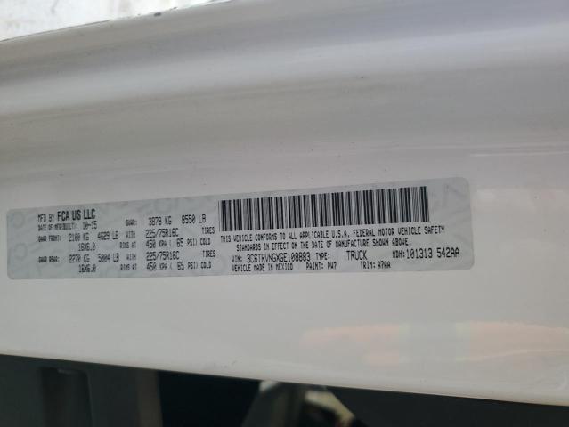 3C6TRVNGXGE108883 - 2016 RAM PROMASTER 1500 STANDARD WHITE photo 14
