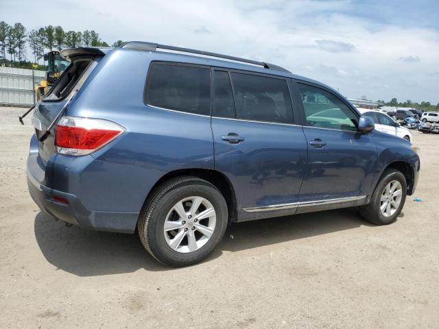 5TDZK3EH5DS132207 - 2013 TOYOTA HIGHLANDER BASE BLUE photo 3