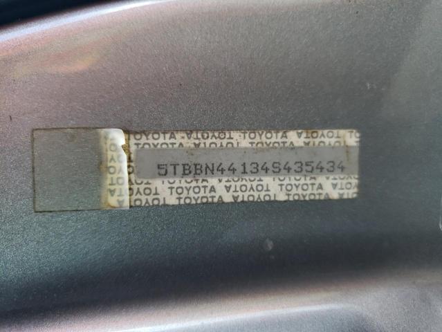 5TBBN44134S435434 - 2004 TOYOTA TUNDRA ACCESS CAB SR5 SILVER photo 12