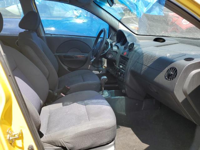 KL1TD66697B759168 - 2007 CHEVROLET AVEO BASE YELLOW photo 7